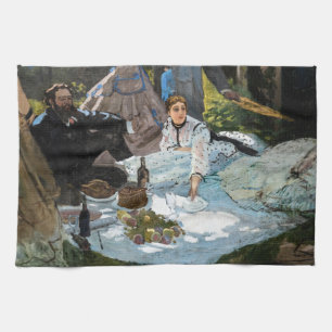 Claude Monet - Das Frühstück im Freien, rechtes Pa Geschirrtuch