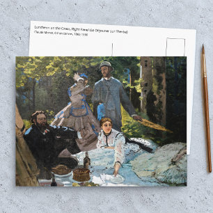 Claude Monet - Das Frühstück im Freien, rechtes Te Postkarte