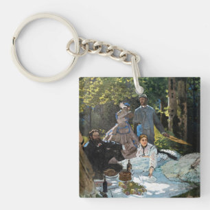 Claude Monet - Das Frühstück im Grünen, rechtes Pa Schlüsselanhänger