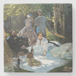 Claude Monet - Das Frühstück im Grünen, rechtes Pa Steinuntersetzer