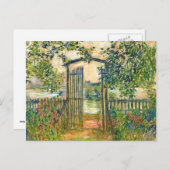 Claude Monet: Das Gartentor von Vetheuil Postkarte (Vorne/Hinten)