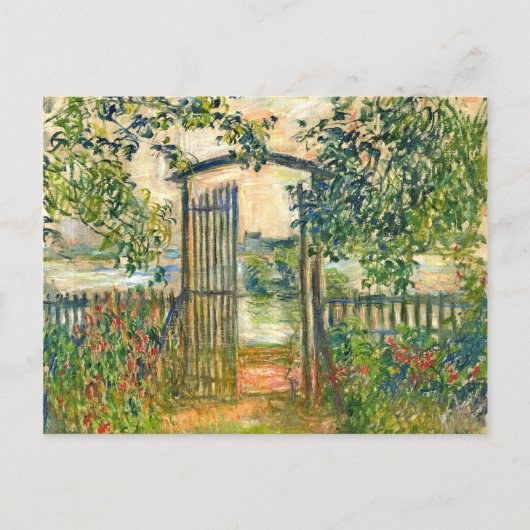 Claude Monet: Das Gartentor von Vetheuil Postkarte (Vorderseite)