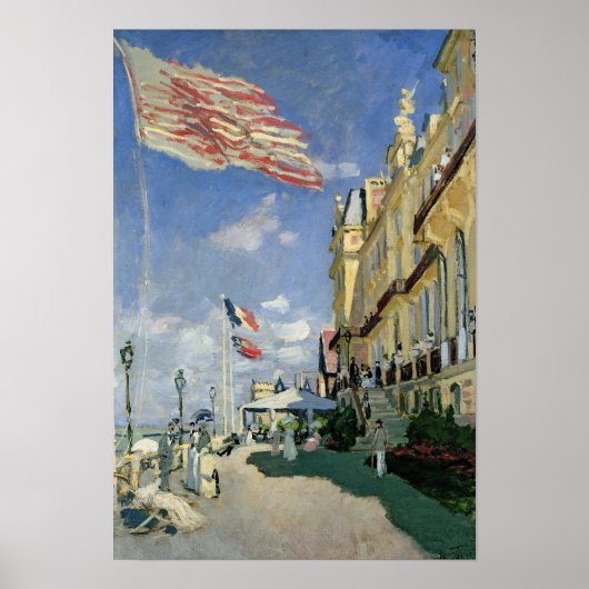 Claude Monet | Das Hotel des Roches Noires Poster (Vorne)