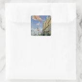 Claude Monet | Das Hotel des Roches Noires Quadratischer Aufkleber (Tasche)