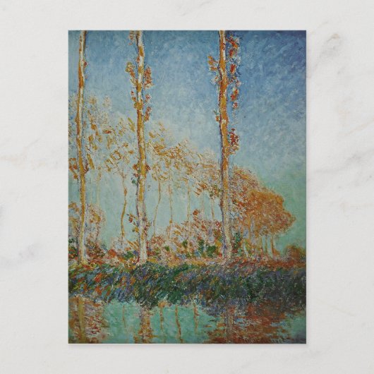 Claude Monet - Das Kunstwerk der Poplars Postkarte (Vorderseite)
