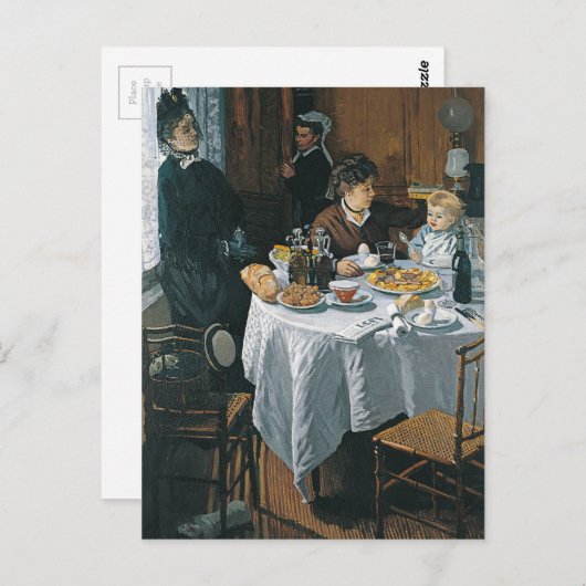 Claude Monet - Das Luncheon-Gemälde Postkarte (Vorne/Hinten)