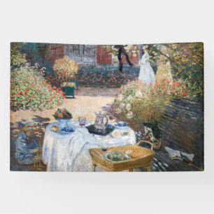 Claude Monet - Das Mittagessen, dekorative Tafel Banner