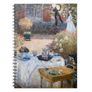 Claude Monet - Das Mittagessen, dekorative Tafel Notizblock