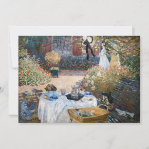 Claude Monet - Das Mittagessen, dekoratives Paneel Einladung