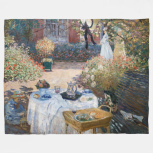Claude Monet - Das Mittagessen, dekoratives Paneel Fleecedecke