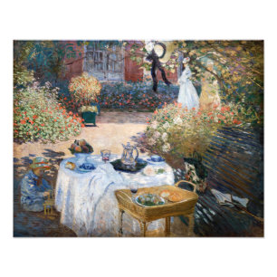 Claude Monet - Das Mittagessen, dekoratives Paneel Fotodruck