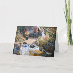 Claude Monet - Das Mittagessen, dekoratives Paneel Karte