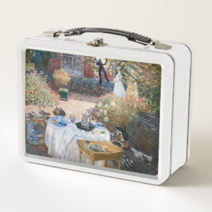 Claude Monet - Das Mittagessen, dekoratives Paneel Metall Brotdose