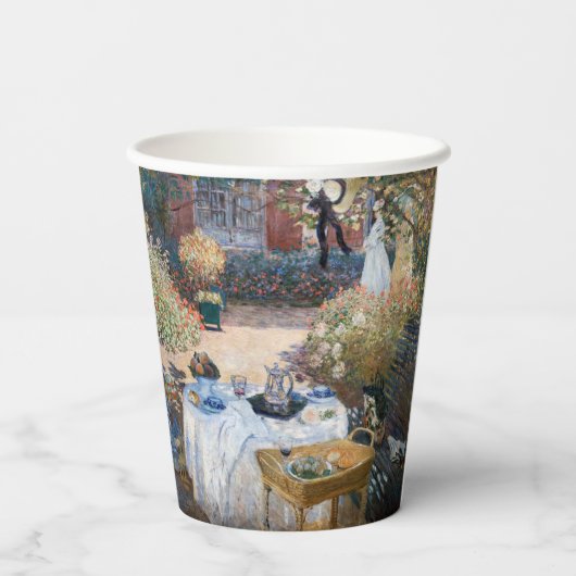 Claude Monet - Das Mittagessen Pappbecher (Rückseite)