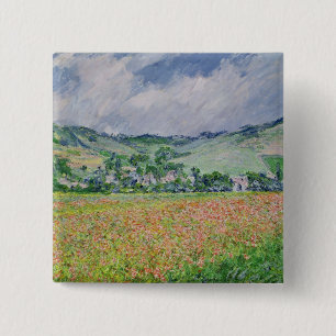 Claude Monet das Mohnblumen-Feld nahe Giverny, Button