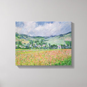 Claude Monet   das Mohnblumen-Feld nahe Giverny, Leinwanddruck