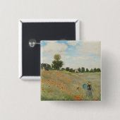 Claude Monet Das Mohnfeld bei Argenteuil Kunst Button (Vorne & Hinten)