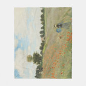 Claude Monet Das Mohnfeld bei Argenteuil Kunst Fleecedecke (Vorderseite)