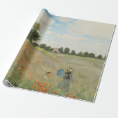 Claude Monet Das Mohnfeld bei Argenteuil Kunst Geschenkpapier (Ungerollt)