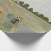 Claude Monet Das Mohnfeld bei Argenteuil Kunst Geschenkpapier (Ecke)