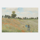 Claude Monet Das Mohnfeld bei Argenteuil Kunst Geschenkpapier Set (Vorderseite)