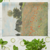 Claude Monet Das Mohnfeld bei Argenteuil Kunst Geschirrtuch (Gefaltet)