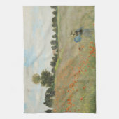 Claude Monet Das Mohnfeld bei Argenteuil Kunst Geschirrtuch (Vertikal)