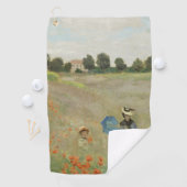 Claude Monet Das Mohnfeld bei Argenteuil Kunst Golfhandtuch (Insitu)