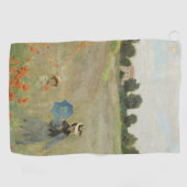 Claude Monet Das Mohnfeld bei Argenteuil Kunst Golfhandtuch (Horizontal)