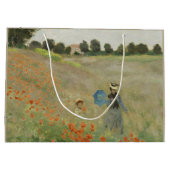 Claude Monet Das Mohnfeld bei Argenteuil Kunst Große Geschenktüte (Rückseite)