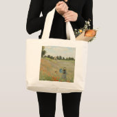 Claude Monet Das Mohnfeld bei Argenteuil Kunst Jumbo Stoffbeutel (Vorderseite (Produkt))