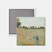 Claude Monet Das Mohnfeld bei Argenteuil Kunst Magnet (Vorderseite/Rückseite)