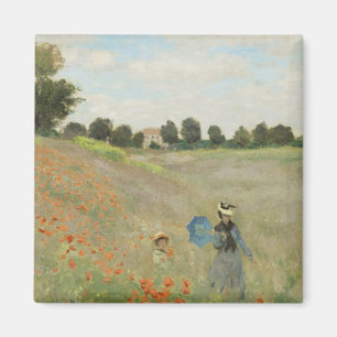 Claude Monet Das Mohnfeld bei Argenteuil Kunst Magnet