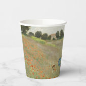 Claude Monet Das Mohnfeld bei Argenteuil Kunst Pappbecher (Links)