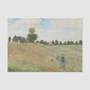 Claude Monet Das Mohnfeld bei Argenteuil Kunst Seidenpapier