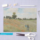 Claude Monet Das Mohnfeld bei Argenteuil Kunst Seidenpapier (Handwerk)