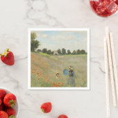Claude Monet Das Mohnfeld bei Argenteuil Kunst Serviette (Beispiel)