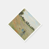 Claude Monet Das Mohnfeld bei Argenteuil Kunst Serviette (Ecke)