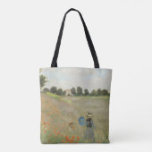 Claude Monet Das Mohnfeld bei Argenteuil Kunst Tasche (Rückseite)