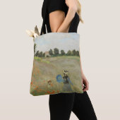 Claude Monet Das Mohnfeld bei Argenteuil Kunst Tasche (Von Nahem)