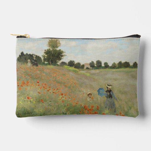 Claude Monet Das Mohnfeld bei Argenteuil Kunst Zubehörtasche (Vorderseite)