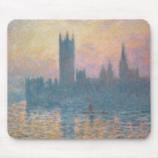 Claude Monet | Das Parlament, Sunset Mousepad (Vorne)