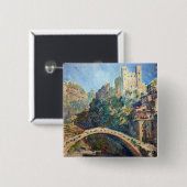 Claude Monet - Das Schloss von Dolceacqua Button (Vorne & Hinten)