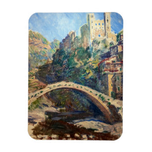 Claude Monet - Das Schloss von Dolceacqua Magnet