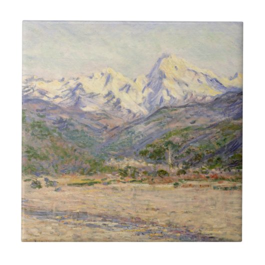Claude Monet | das Tal des Nervia Fliese (Vorderseite)