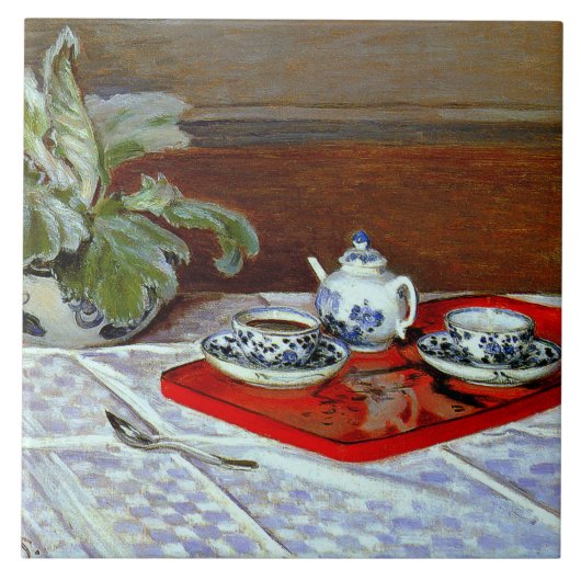 Claude Monet - Das Teeservice, Fliese (Vorderseite)