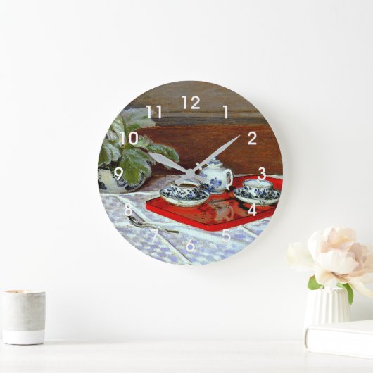 Claude Monet - Das Teeservice, Große Wanduhr (Zuhause)