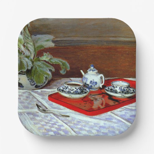 Claude Monet - Das Teeservice, Pappteller (Vorderseite)