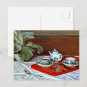 Claude Monet - Das Teeservice, Postkarte (Vorne/Hinten)