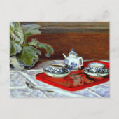 Claude Monet - Das Teeservice, Postkarte (Vorderseite)